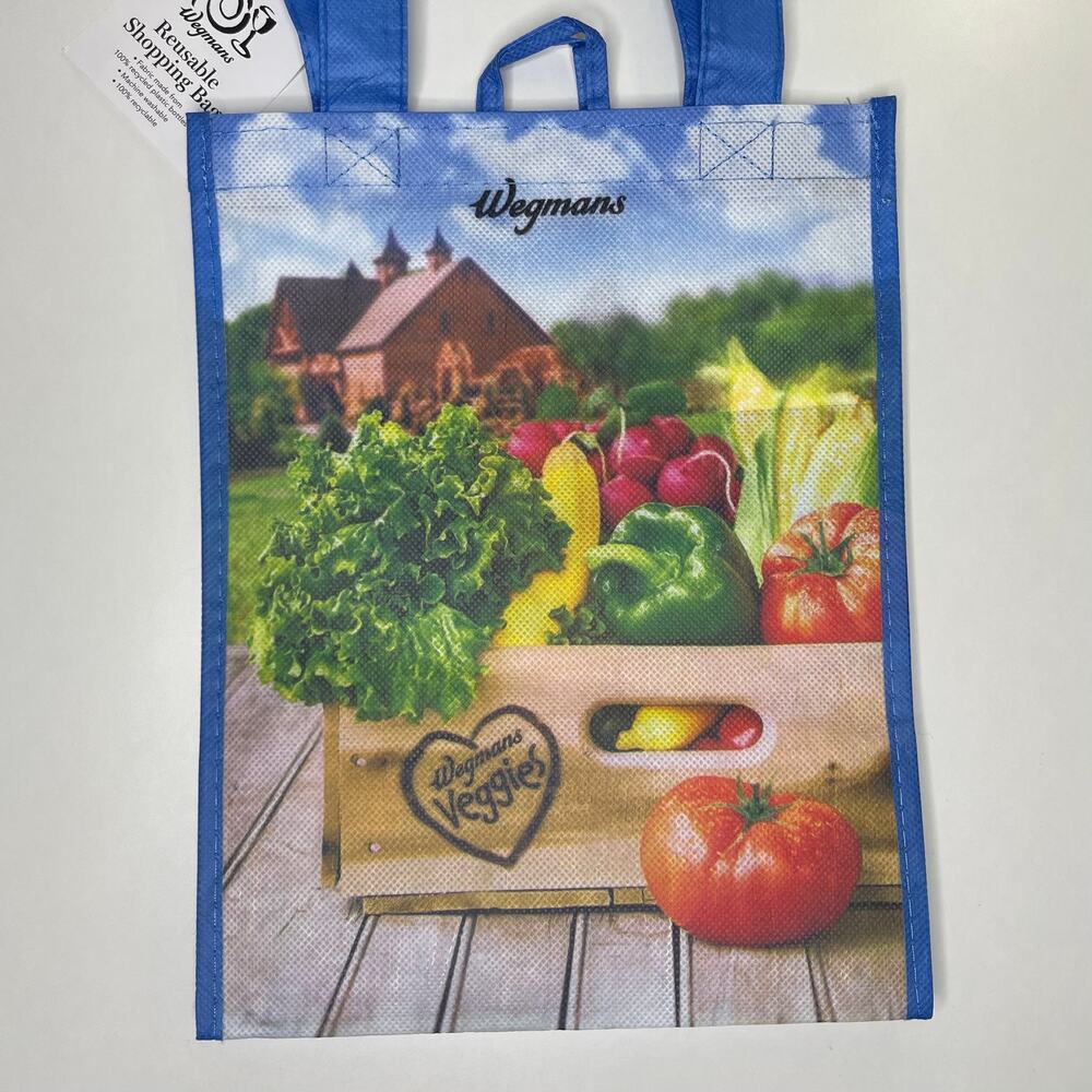 Wegmans — Mini Reusable Grocery Tote Bag Farmstand Farm Fruit Vegetables Veggies